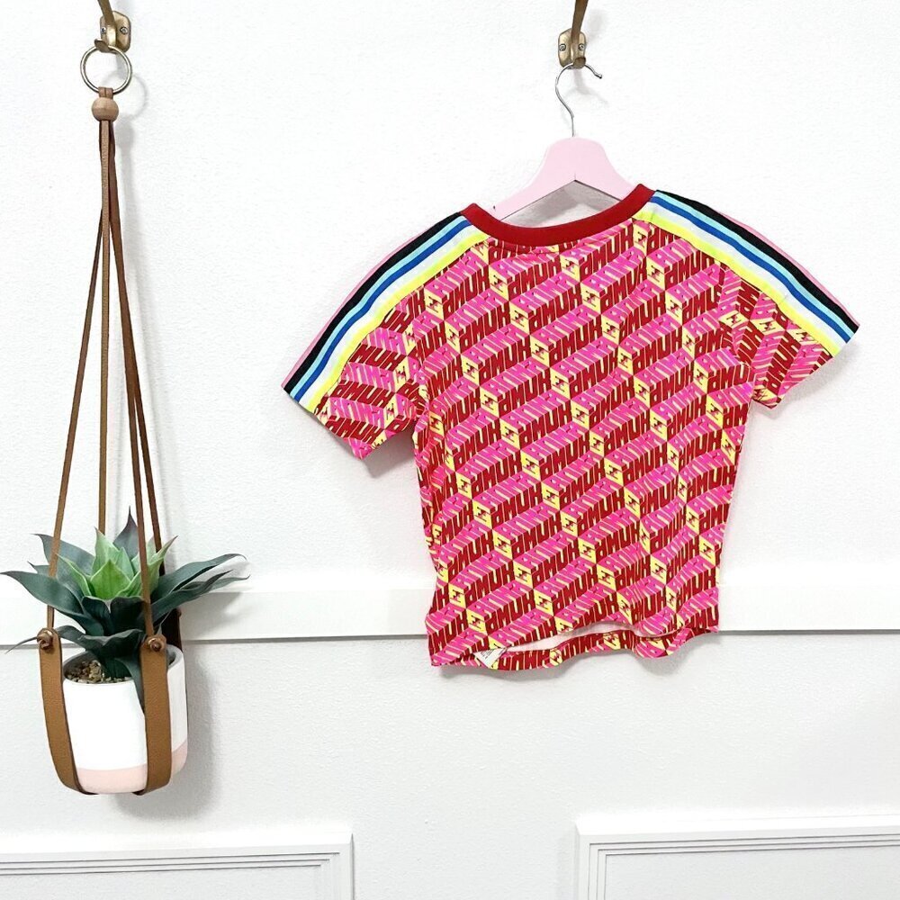 NWT Fendi Red Fendi Roma Amor T-Shirt Short Sleeve Colorful Size M - Picture 13 of 13